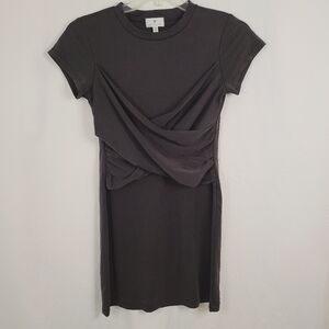 NWT Socialite Charcoal Casual Midi Dress Woman's Size Medium